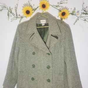 St John's Bay pea woven traverse wool blend coat